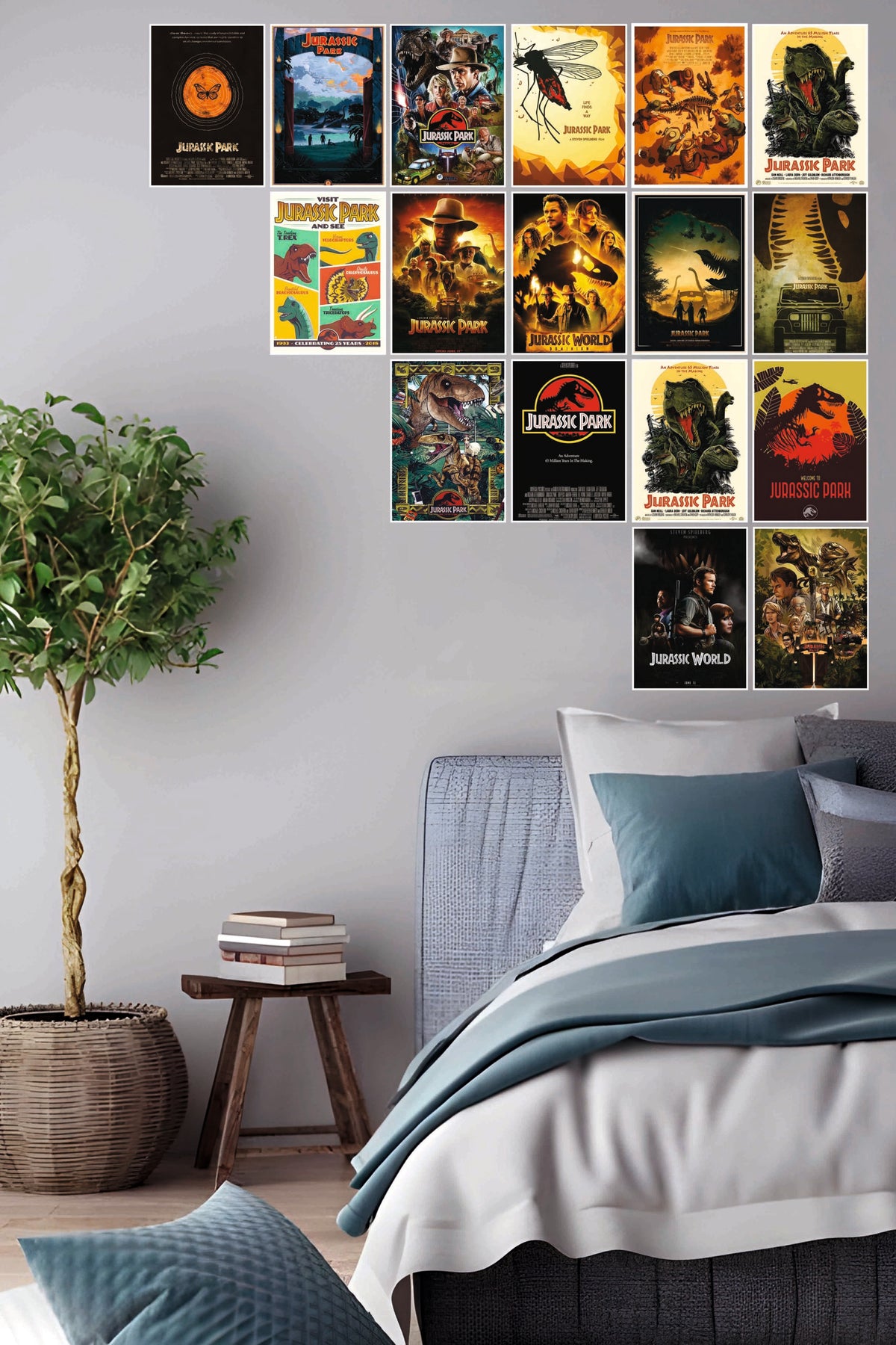 Jurassic Park Hollywood Movie Poster | Combo Wall Poster Set | Pack of 17 Posters