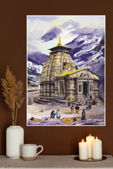 Kedarnath Temple Drawing Poster | God Posters