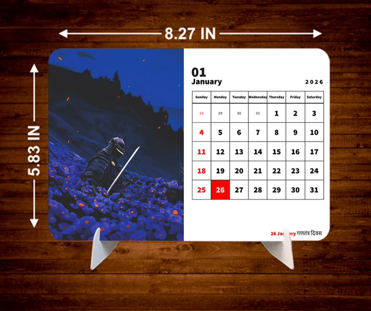 Last Samurai Standing Premium Table Desk Calendar
