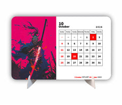 Samurai Standing Premium Table Desk Calendar