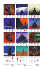 Samurai Standing Premium Table Desk Calendar