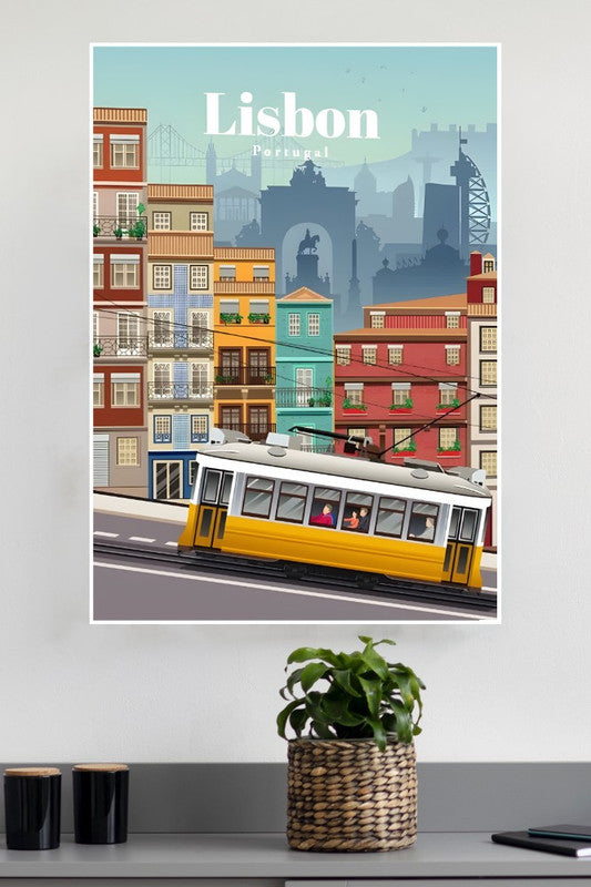 Lisbon CIty Bus Poster | CIty Posters
