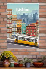 Lisbon CIty Bus Poster | CIty Posters