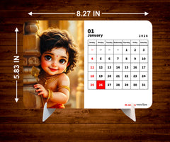 Little Cute Krishn Premium Table Desk Calendar