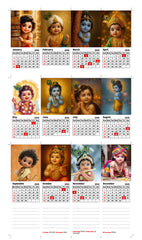 Little Cute Krishn Premium Table Desk Calendar