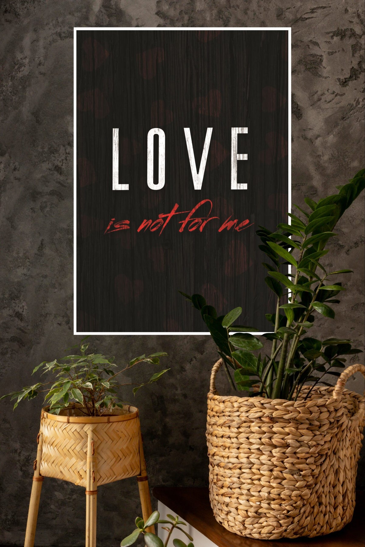 Love is Not for Me Poster | Gym and Motivational Quotes Posters