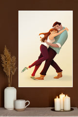 Lovely Couple Hug Poster| Love Posters