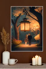 Lover Walking in the Night Light Poster| Love Posters