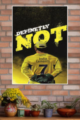 MS Dhoni 7 CSK DRS Poster | Cricketers Posters | Sports Poster