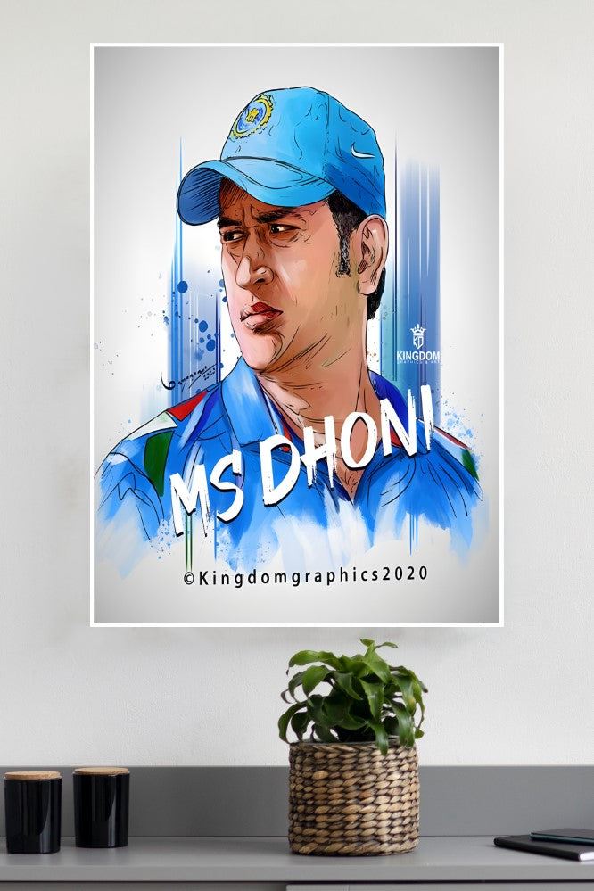 MS Dhoni 7 Thala for a Reason Poster | Cricketers Posters | Sports Poster