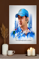 MS Dhoni 7 Thala for a Reason Poster | Cricketers Posters | Sports Poster