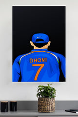 MS Dhoni Number 7 Thala Poster | Cricketers Posters | Sports Poster