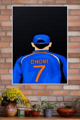 MS Dhoni Number 7 Thala Poster | Cricketers Posters | Sports Poster