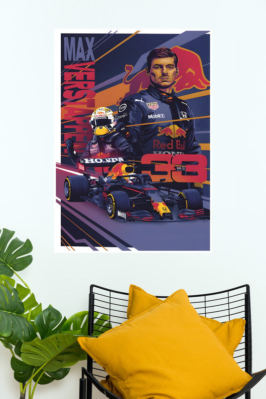 Max Verstappen A3 Poster | formula 1 Posters | Car Posters