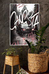 Mercedes 190 E Neo Tokyio Poster | Cars Posters