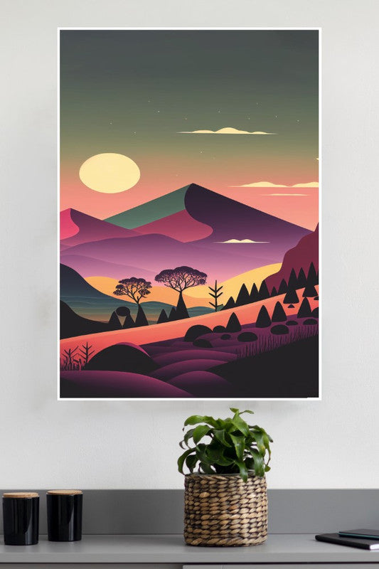 Mountain Sunset Poster | CIty Posters