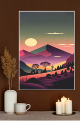 Mountain Sunset Poster | CIty Posters