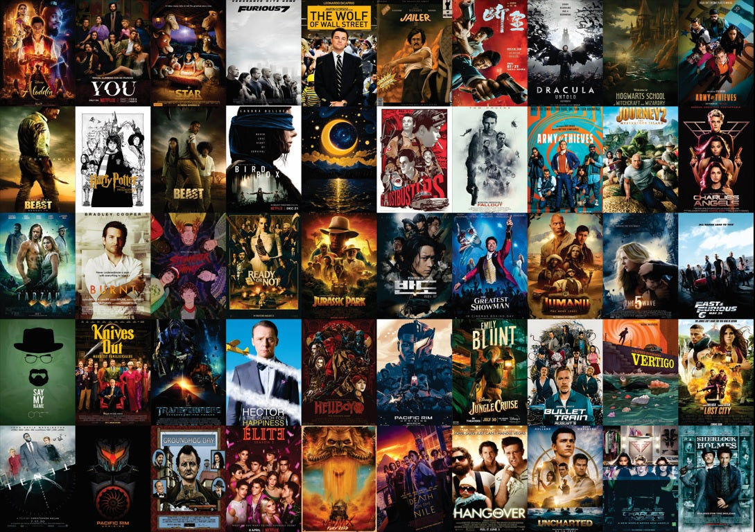 Legendry Movies Wall Collage Kit - A4 Size Wall Posters Set