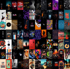 Music is Life Wall Collage Kit - A4 Size Wall Posters Set