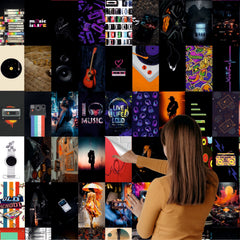 Music is Life Wall Collage Kit - A4 Size Wall Posters Set