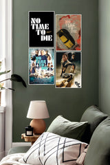 No Time To Die Gym and Motivational Quotes Poster | Combo Wall Poster Set | Pack of 4 Posters