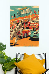1960's LeMans 24Hours Racing Poster | Animated Movies Posters