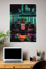 2018 Formula 1 Carin Neon Poster | Formula 1 Posters