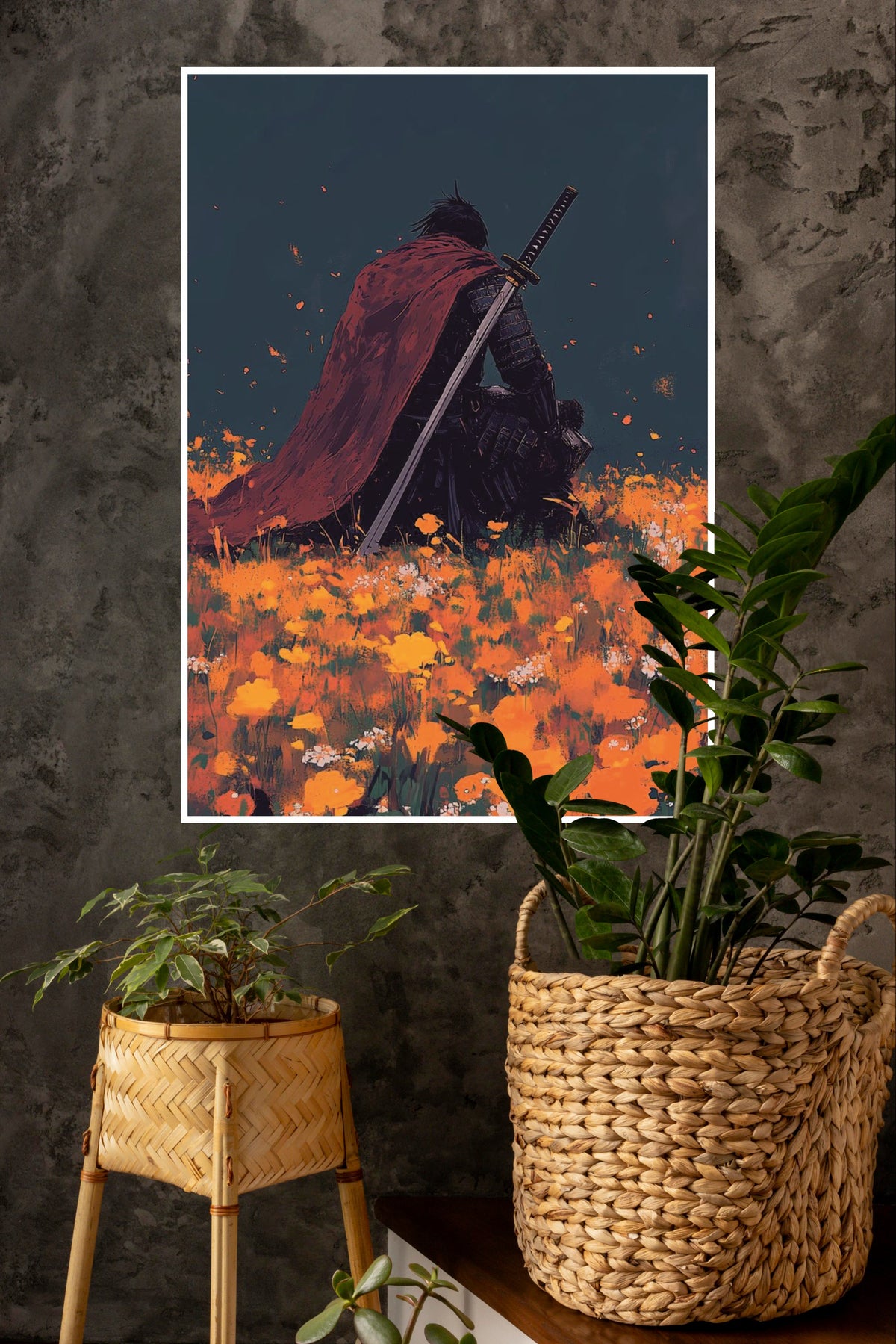 A Moment Before Battle Poster | Samurai Warrior Poster