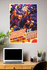 A super powered pilot in a red and blue suit Poster | Marvel Posters