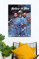Bleed Blue Poster | Cricketers Posters