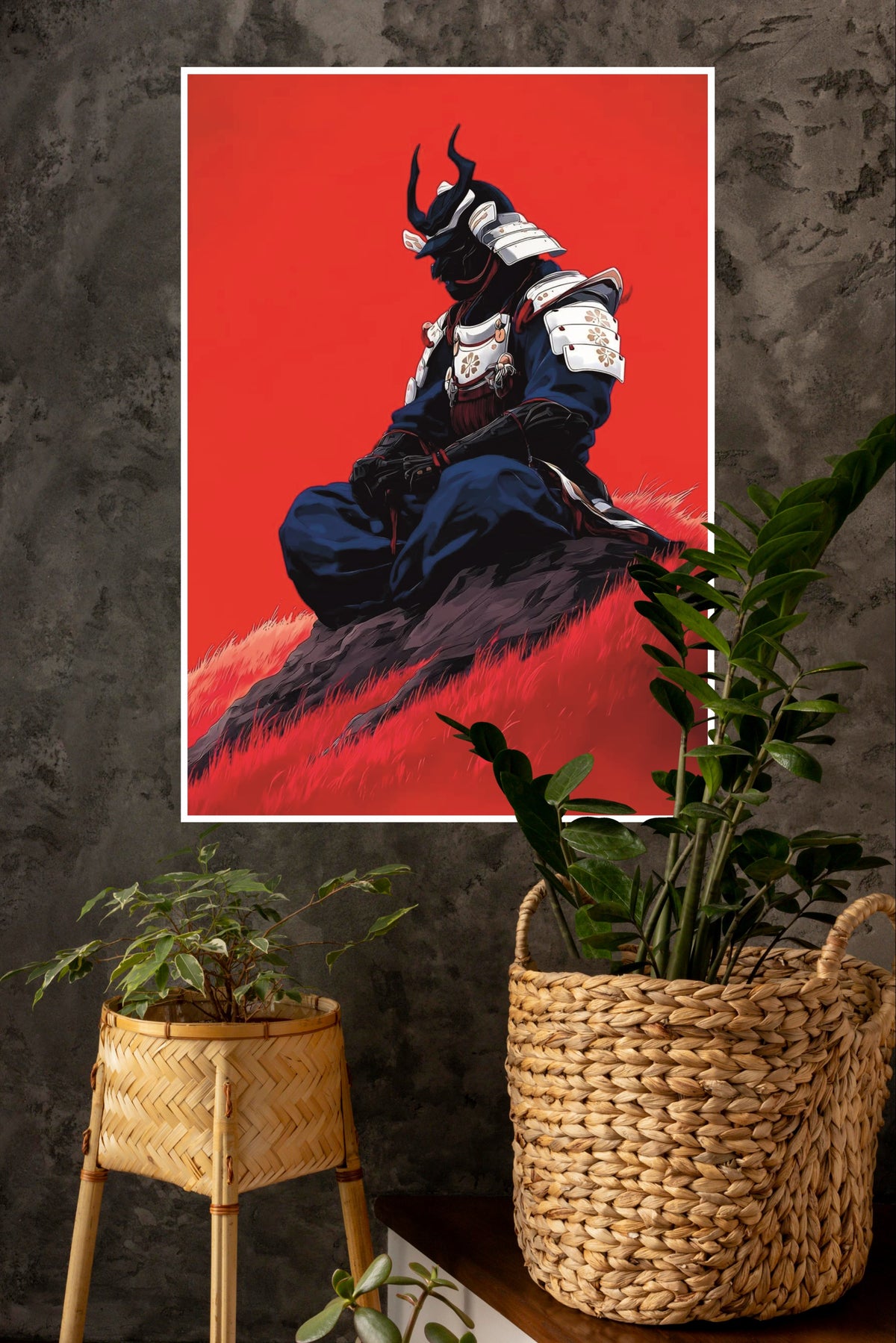Crimson Silence Poster | Samurai Warrior Poster