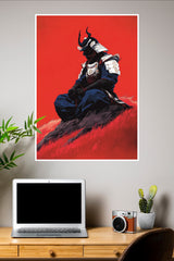 Crimson Silence Poster | Samurai Warrior Poster