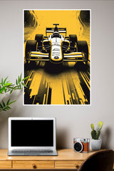 Flowing Brushwork F1 Car Poster | Formula 1 Posters