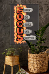 Follow One Course Until Successful Poster | Gym and Motivational Quotes Posters