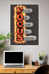 Follow One Course Until Successful Poster | Gym and Motivational Quotes Posters