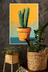 Golden Cactus Poster | Art Posters