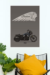 Indian Motorcycle Poster | Bike Posters