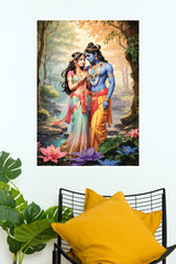 Love of Krishna and Radha Poster | God Posters