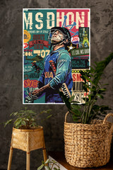 MS DHONI Captain Cool Indian Cricket Legend Wall Poster | Cricketers Posters