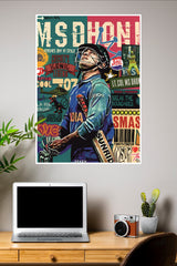 MS DHONI Captain Cool Indian Cricket Legend Wall Poster | Cricketers Posters
