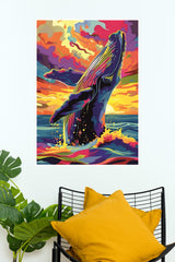 Majestic Whale Splash Poster | Art Posters