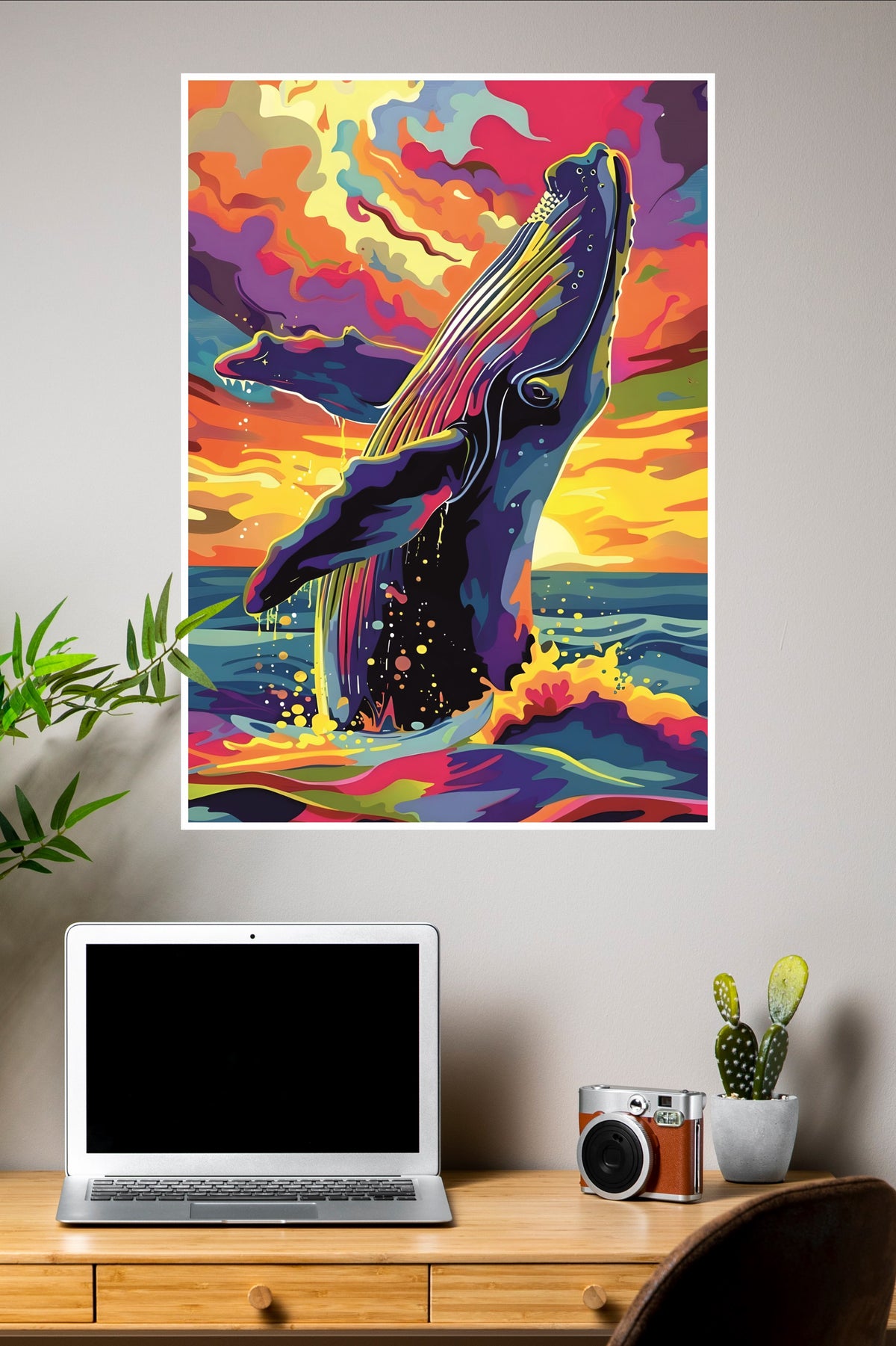 Majestic Whale Splash Poster | Art Posters