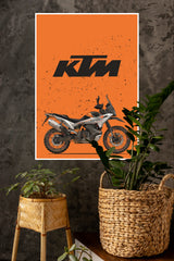 Orange Fury Poster | Bike Posters