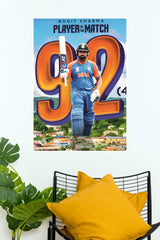 Rohit Sharma 92 Poster | Cricketers Posters