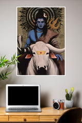 Shiva With Nandi Poster | God Posters