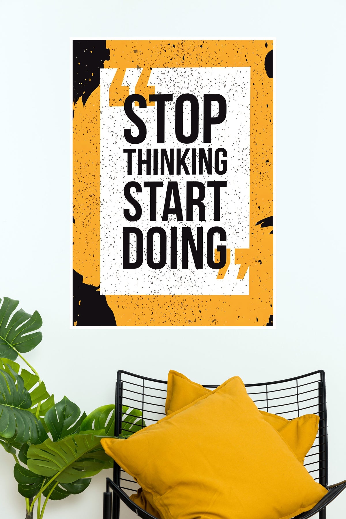 Stop Thinking Start Doing Poster | Gym and Motivational Quotes Posters