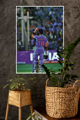 Virat in Blue Poster | Cricketers Posters