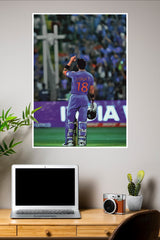 Virat in Blue Poster | Cricketers Posters