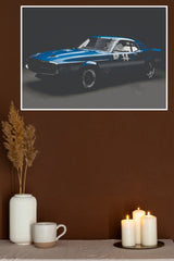 Ford Mustang In Blue Poster | Cars Posters