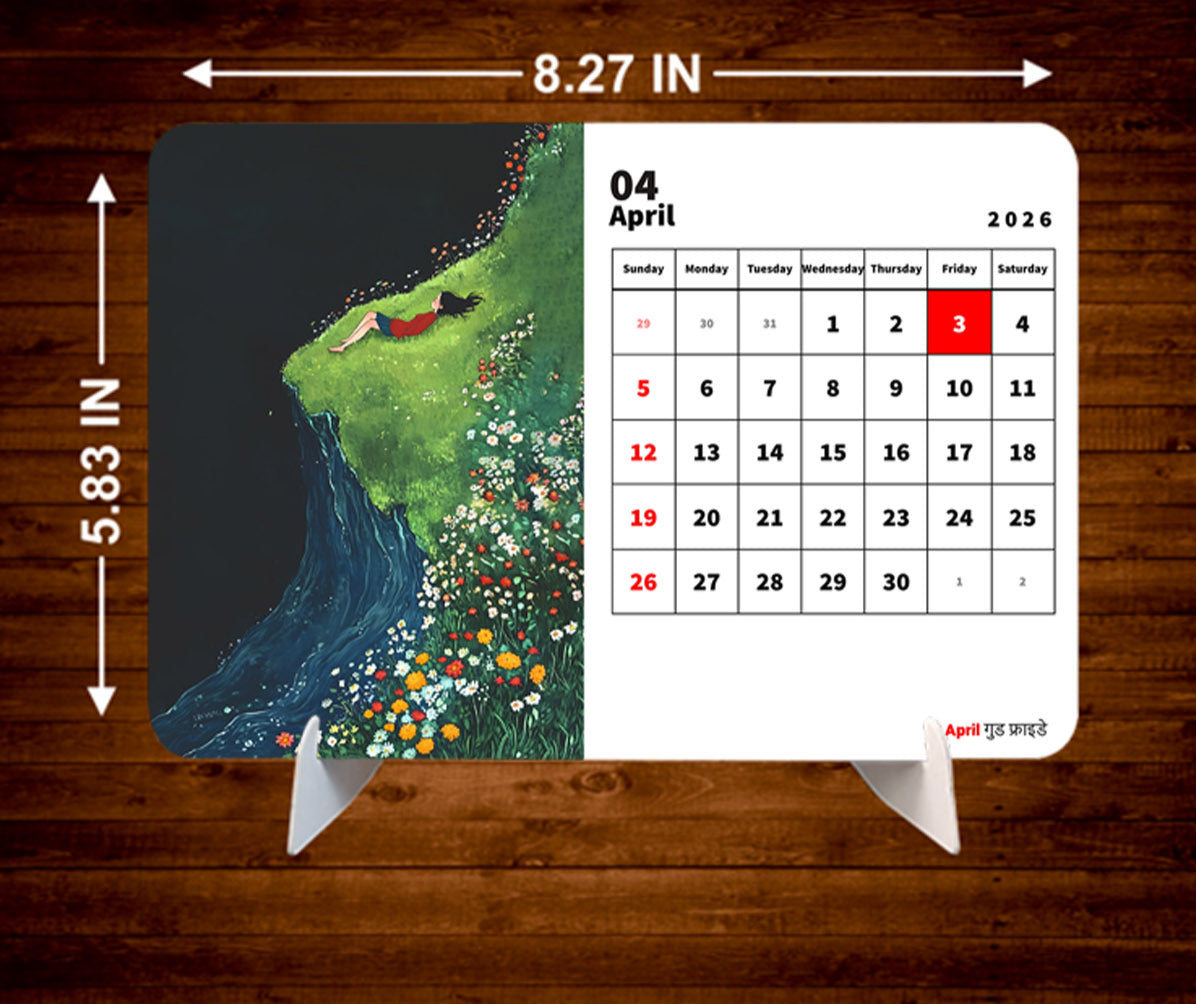 Nature View Premium Table Desk Calendar